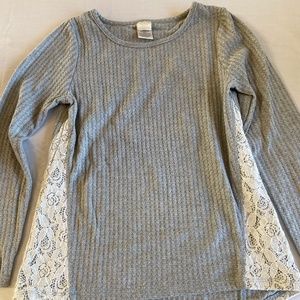 Girls shirt with lace side detail size 14